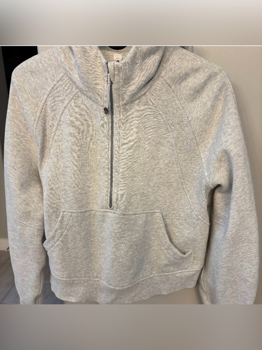 EUC lululemon athletica Scuba Light Gray Half-Zip Pullover - Picture 2 of 6